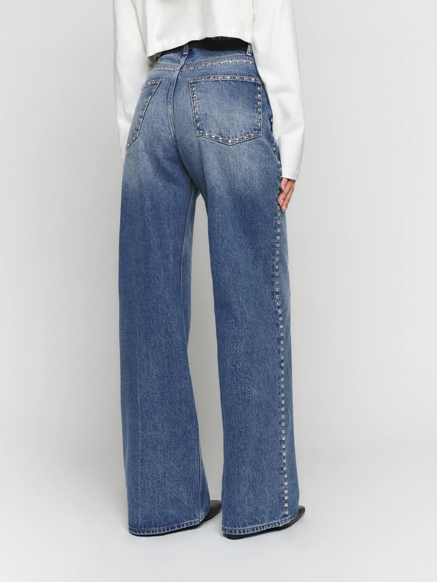 Jeans Cary de tiro alto, holgados y de pierna ancha.