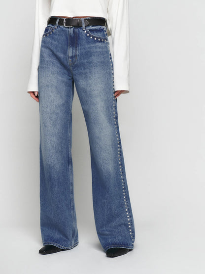 Jeans Cary de tiro alto, holgados y de pierna ancha.